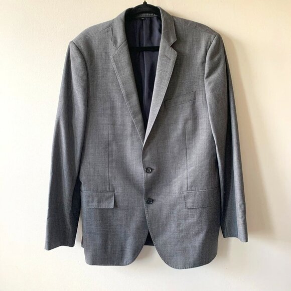 J. CREW LUDLOW Blazer Mens 42R Gray Sport Coat 2 Button Jacket Fabric Made Italy - Picture 1 of 13